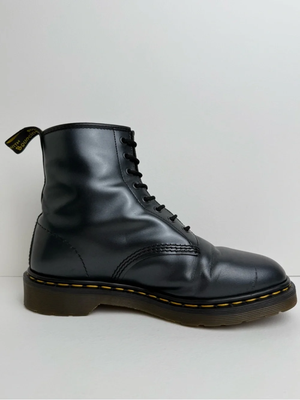 Vintage Dr. Martens England 1460 Metallic Graphite Shimmer Silver MIE Boots UK 9 Vintage Dr. Martens England 1460 Metallic Graphite Shimmer  main image 2
